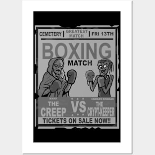 Horror boxing match Posters and Art